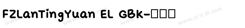 FZLanTingYuan EL GBK字体转换